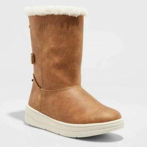 Girls Aleka Faux-Suede Boots Cat & Jack Sz 1 Girls